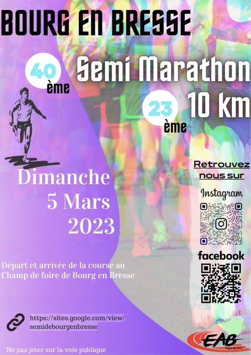 Semi Marathon et 10km de Bourg en Bresse