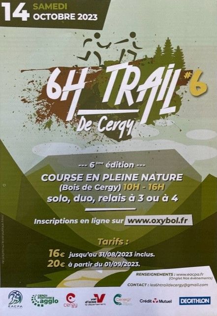 Les 6h Trail de Cergy